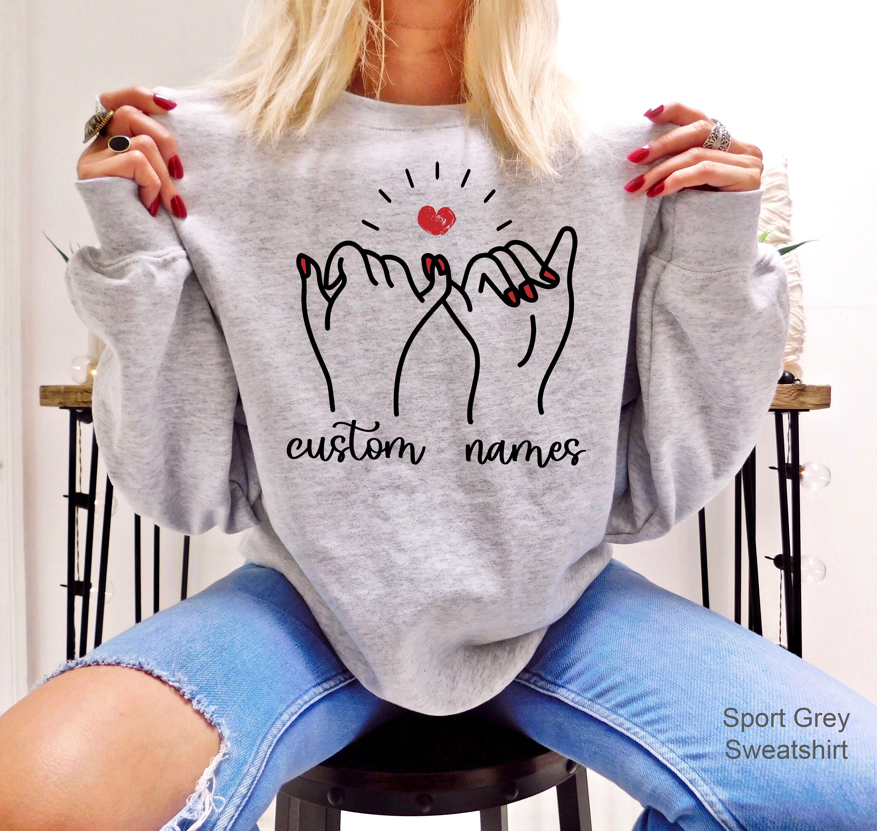 Custom Besties Sweatshirt, Custom Best Friend Gift, Girl's Personalized Besties Shirt, BFF Gifts For Women, Best Friend Birthday Gift