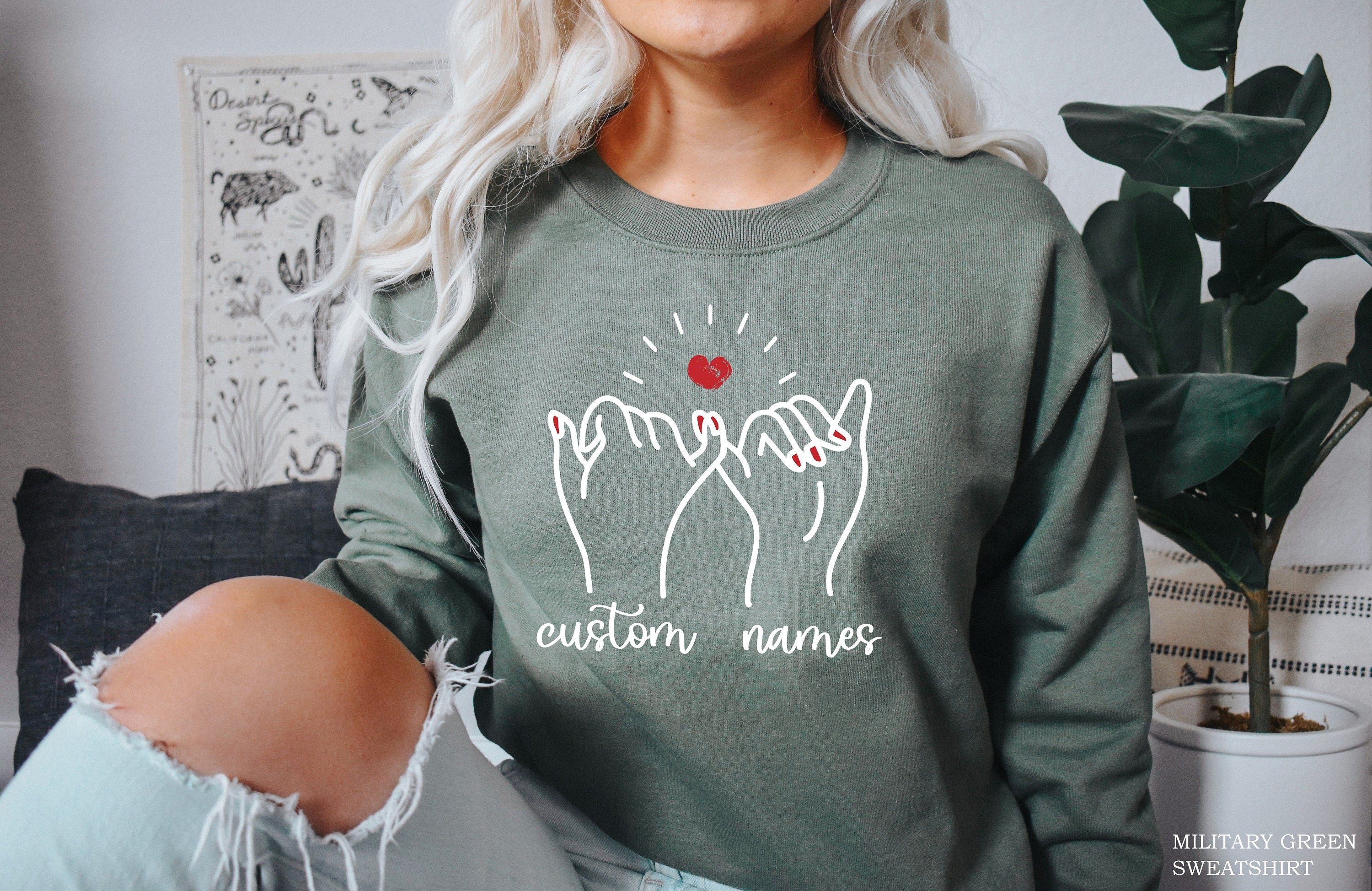 Custom Besties Sweatshirt, Custom Best Friend Gift, Girl's Personalized Besties Shirt, BFF Gifts For Women, Best Friend Birthday Gift