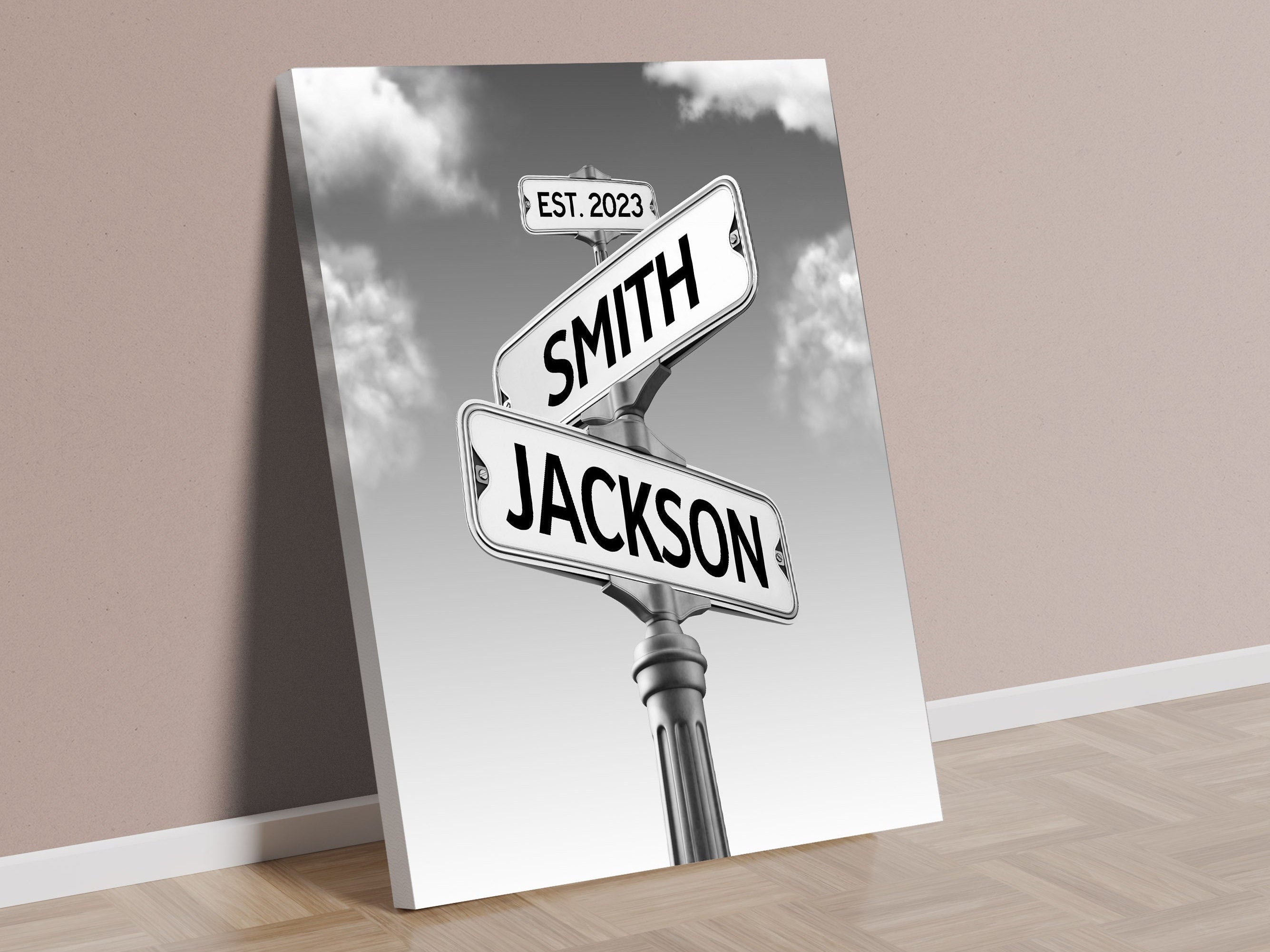 💞Personalized Canvas Vintage Street Sign For Couples