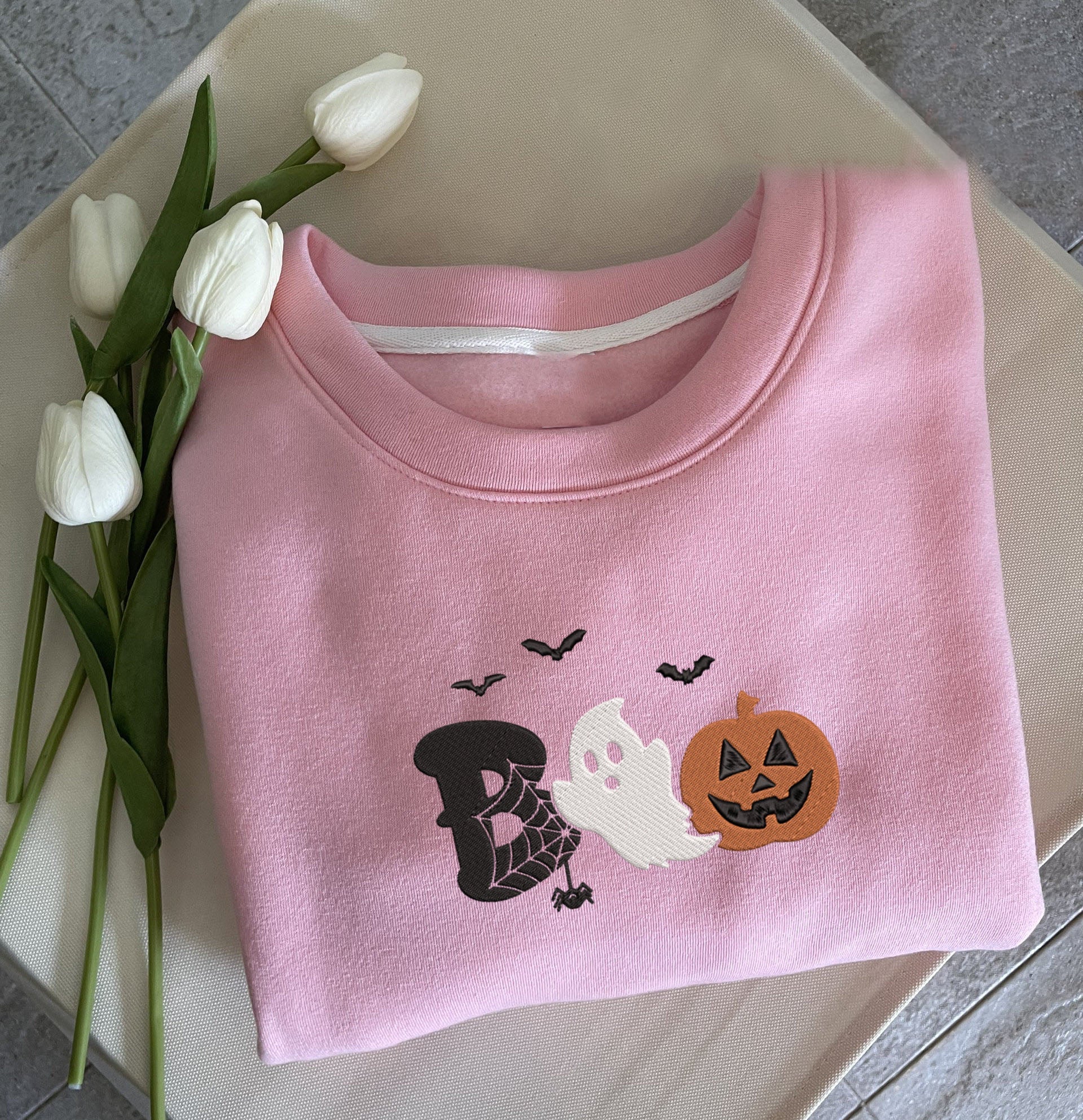 🎃Boo Halloween Embroidered Sweatshirt