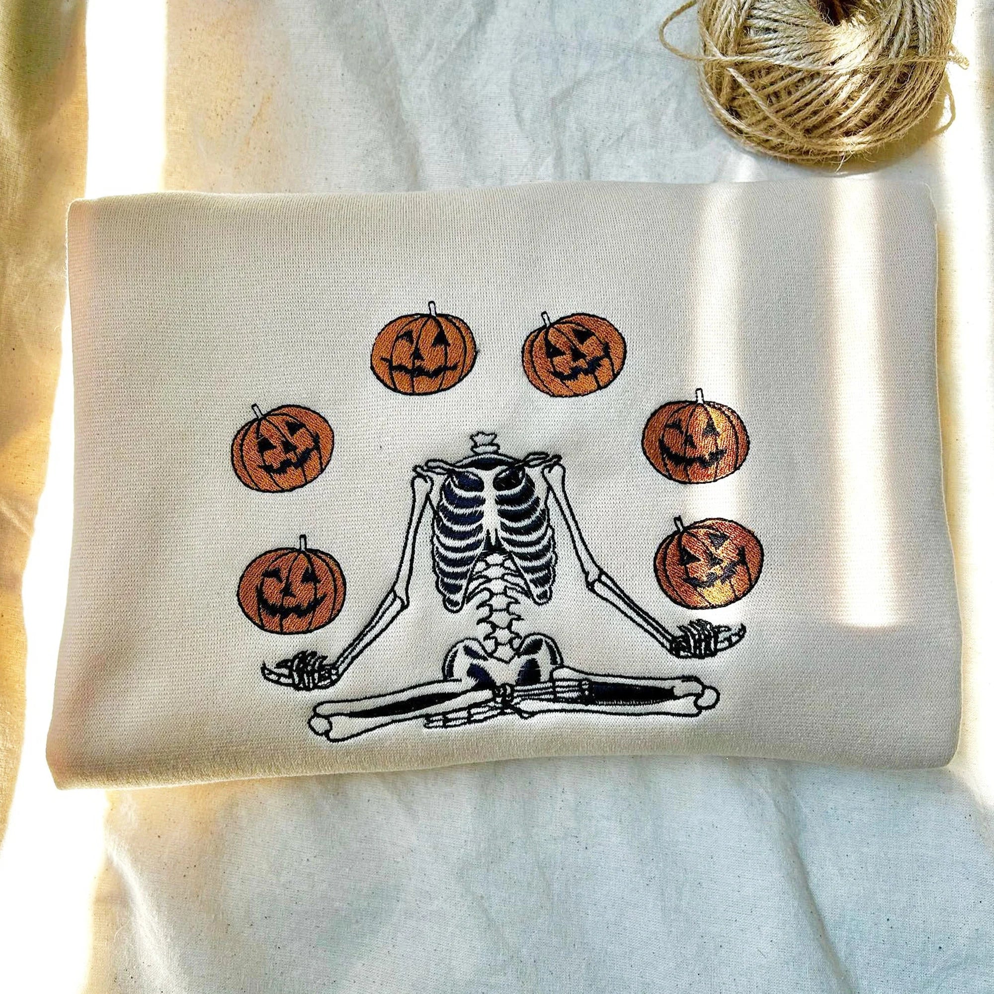 🎃🔥（Best seller）Embroidered Haunted Pumpkin Hoodie/Sweatshirt