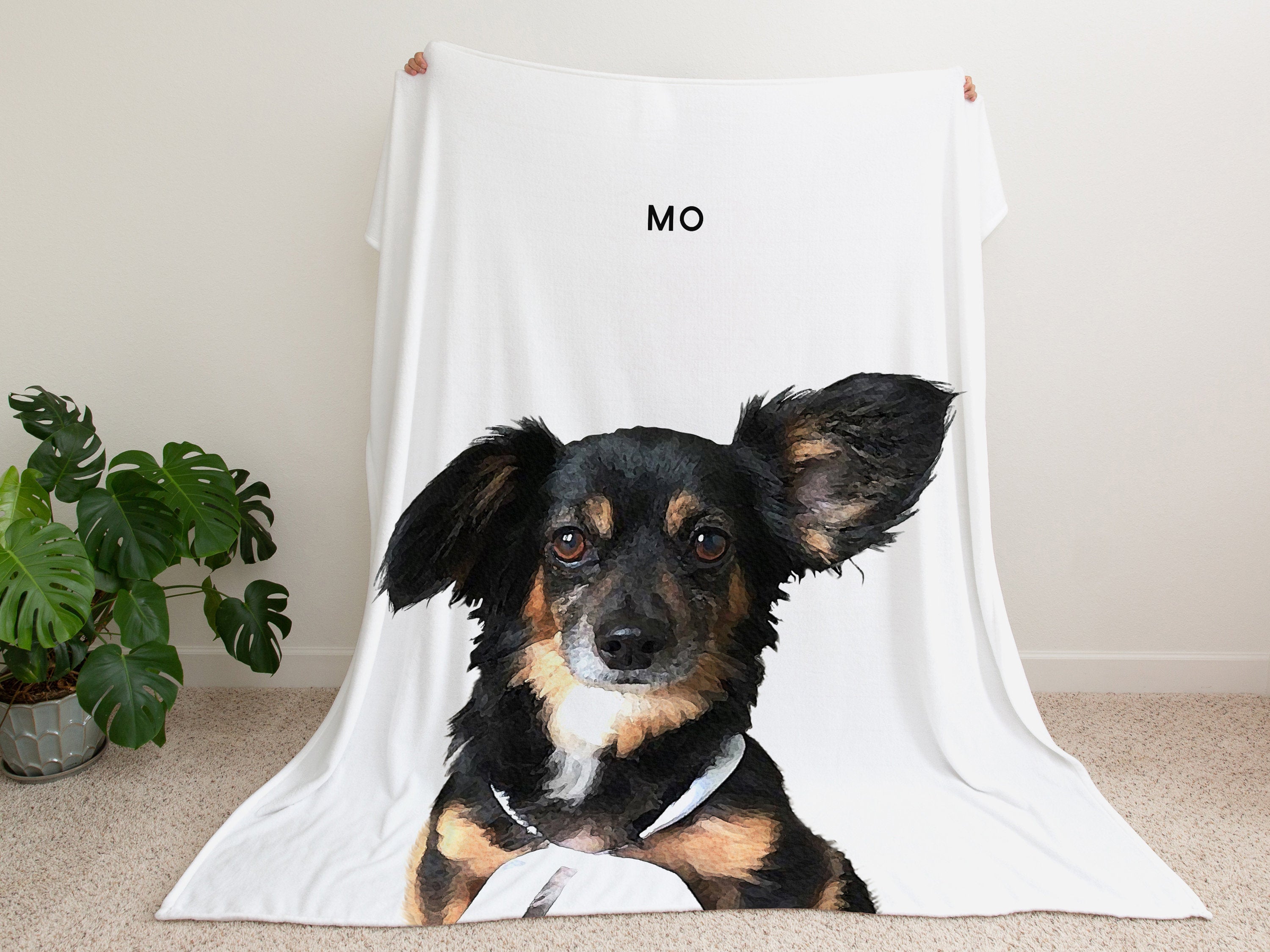 Custom Pet Pen Art Portrait Blanket