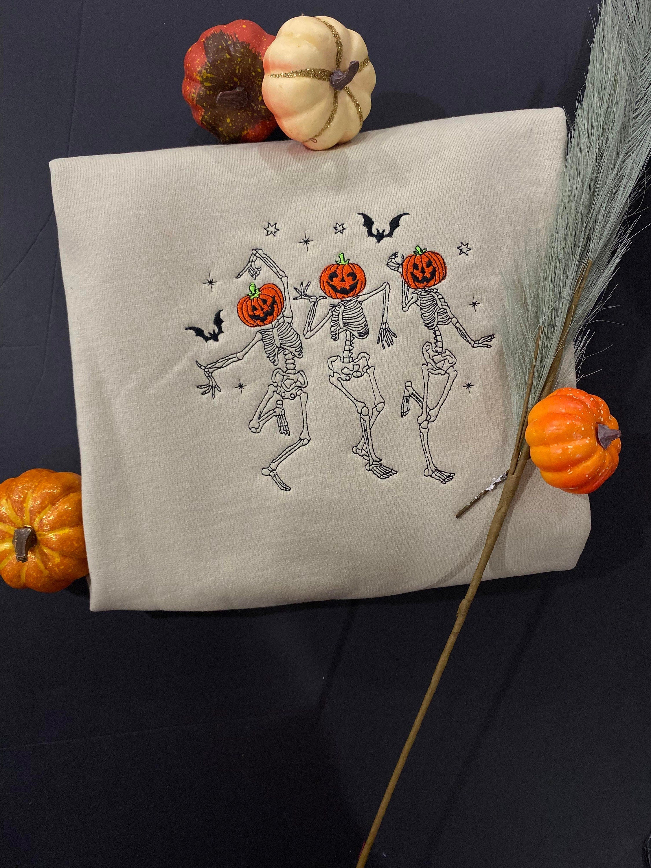 🎃🔥（Best seller）Embroidered Haunted Pumpkin Hoodie/Sweatshirt