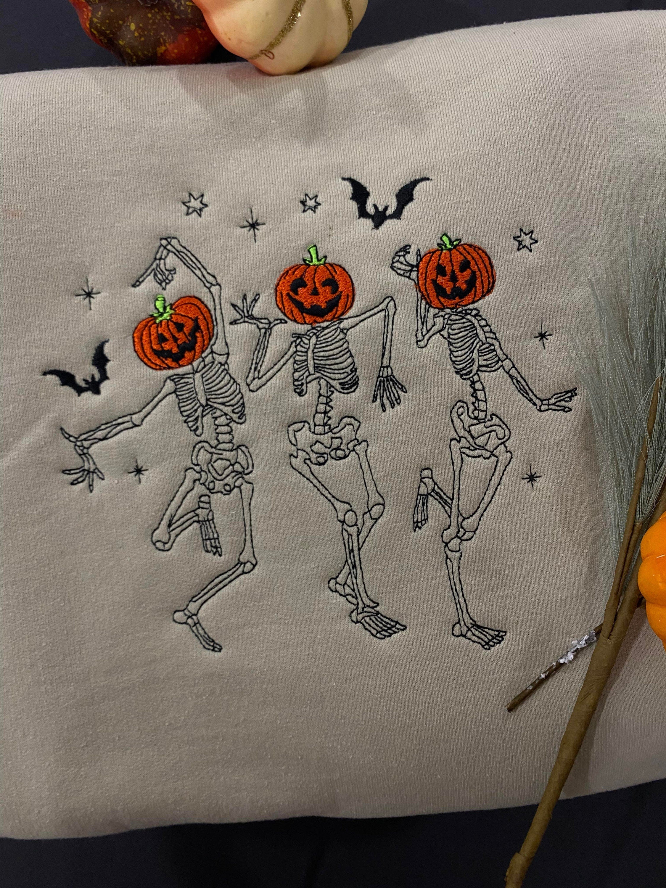 🎃🔥（Best seller）Embroidered Haunted Pumpkin Hoodie/Sweatshirt