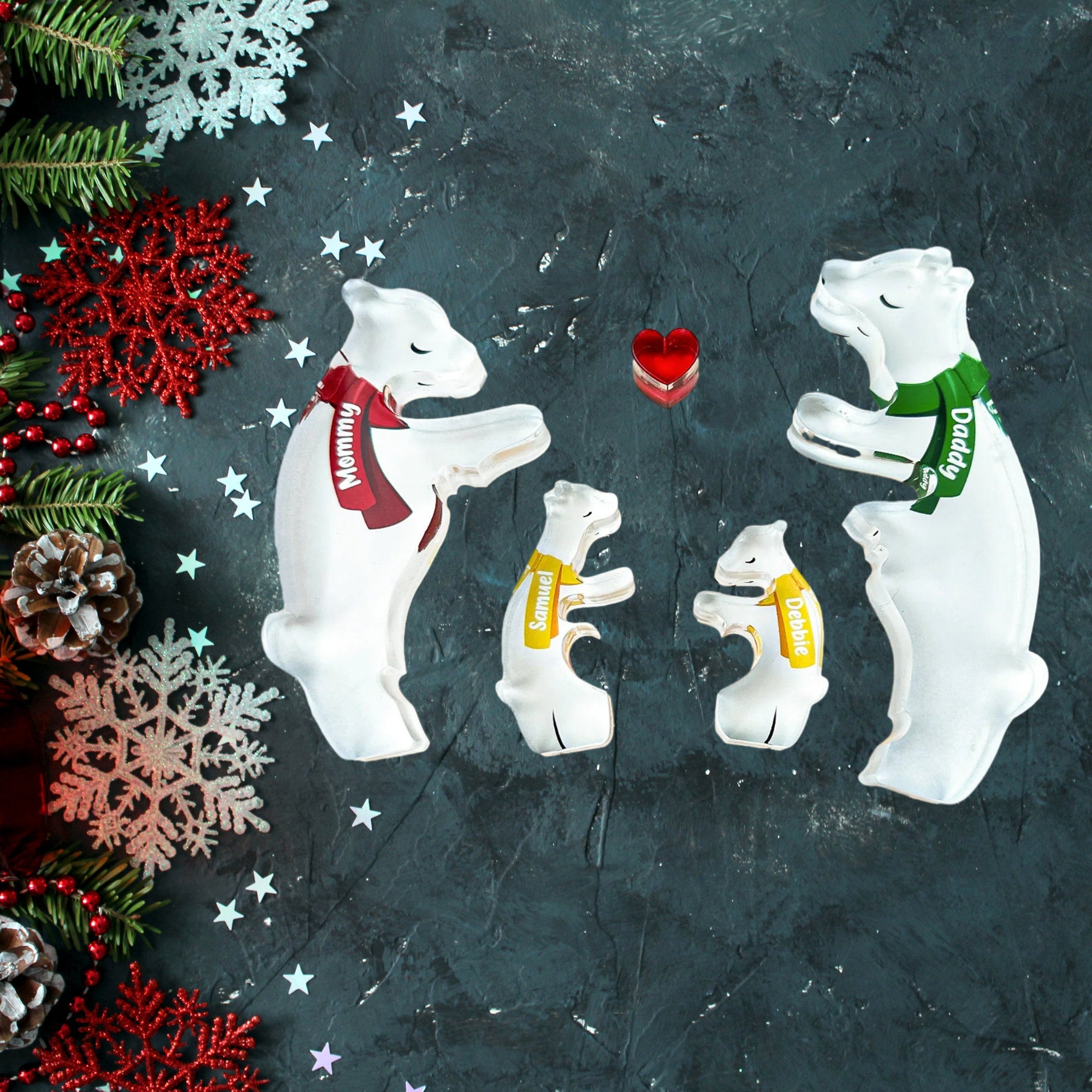 Hugging Bear Family - Acrylic Bear Family Puzzle