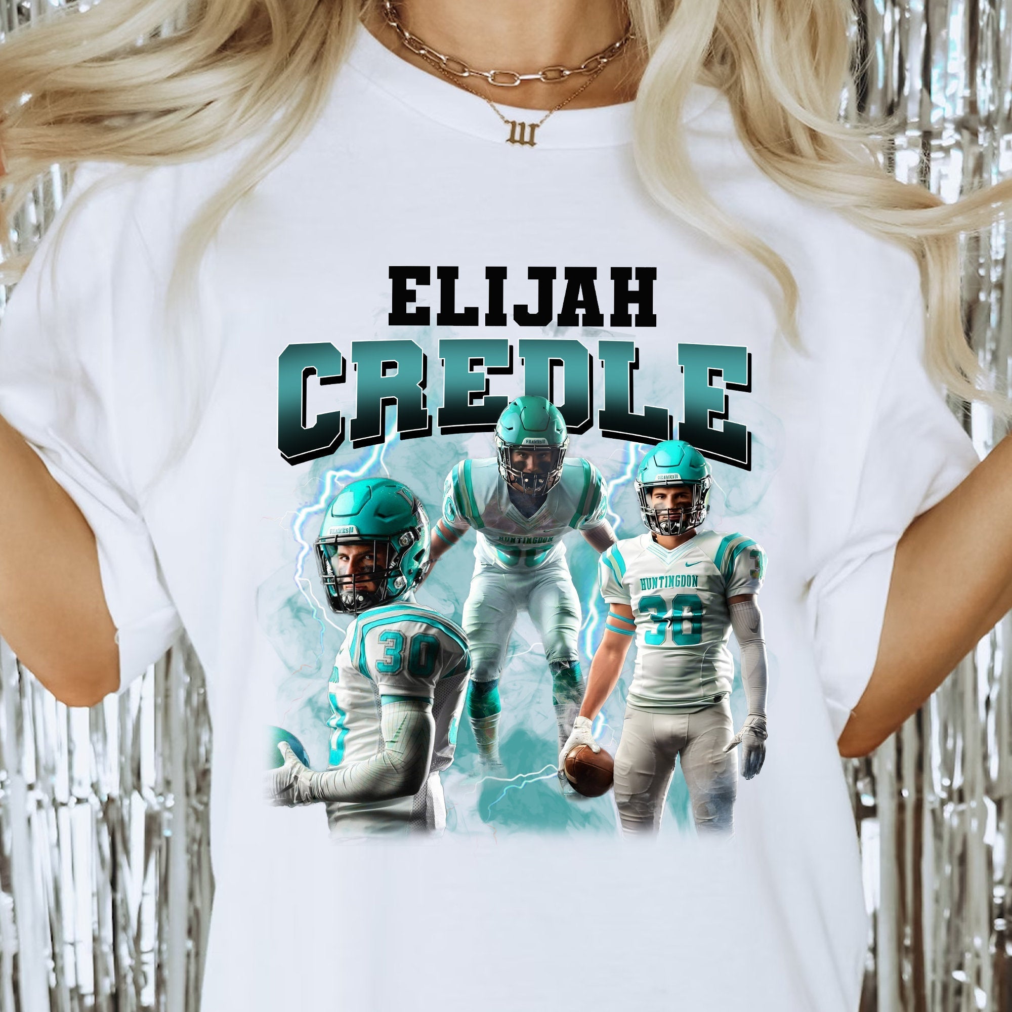 Custom Vintage Football Members Photo Shirt