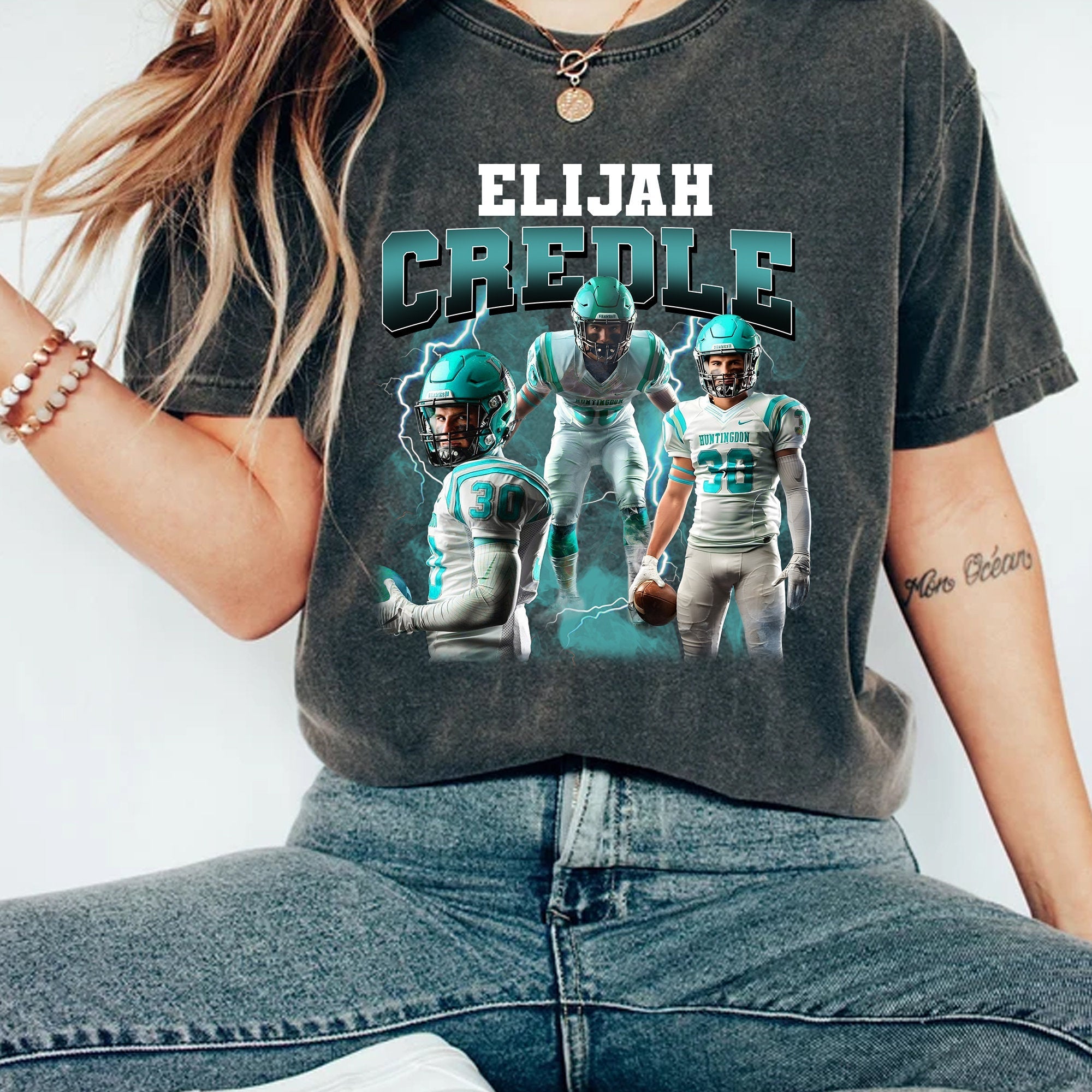 Custom Vintage Football Members Photo Shirt