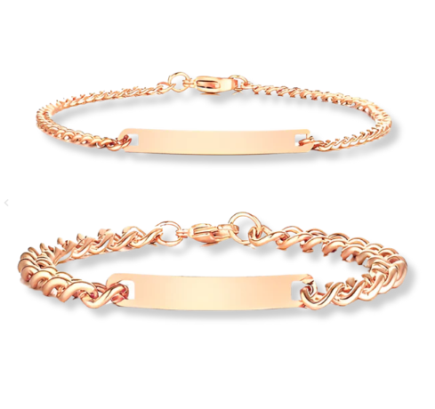 Engraved Couples Bracelet Set