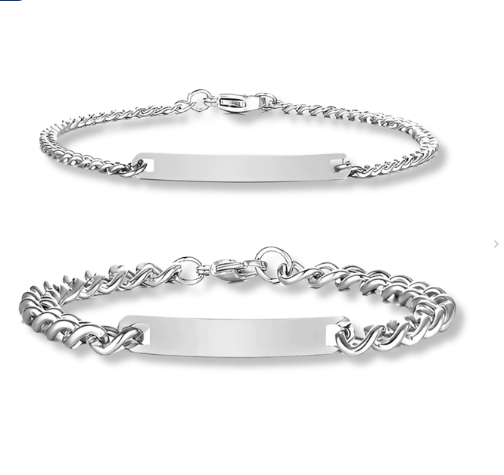 Engraved Couples Bracelet Set