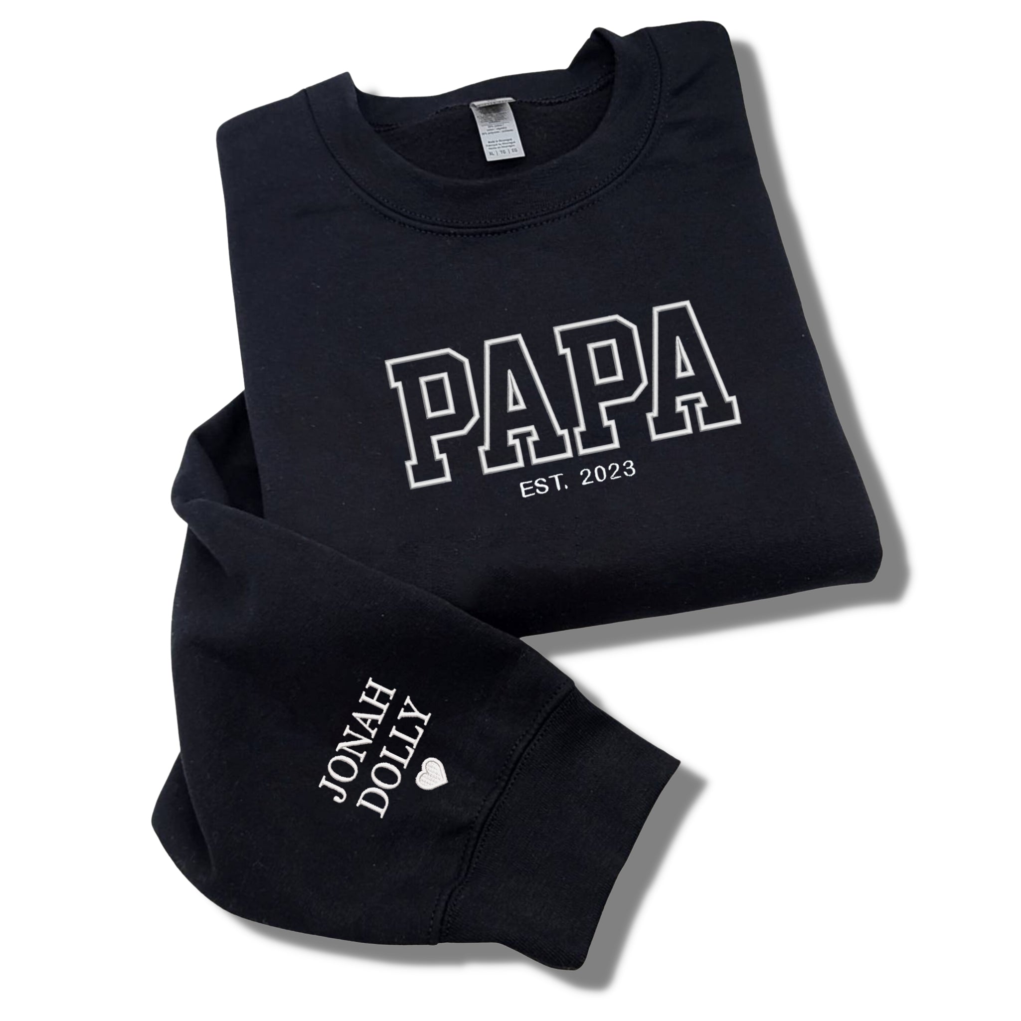 Personalized Papa Sweatshirts Hoodie with Name of Child