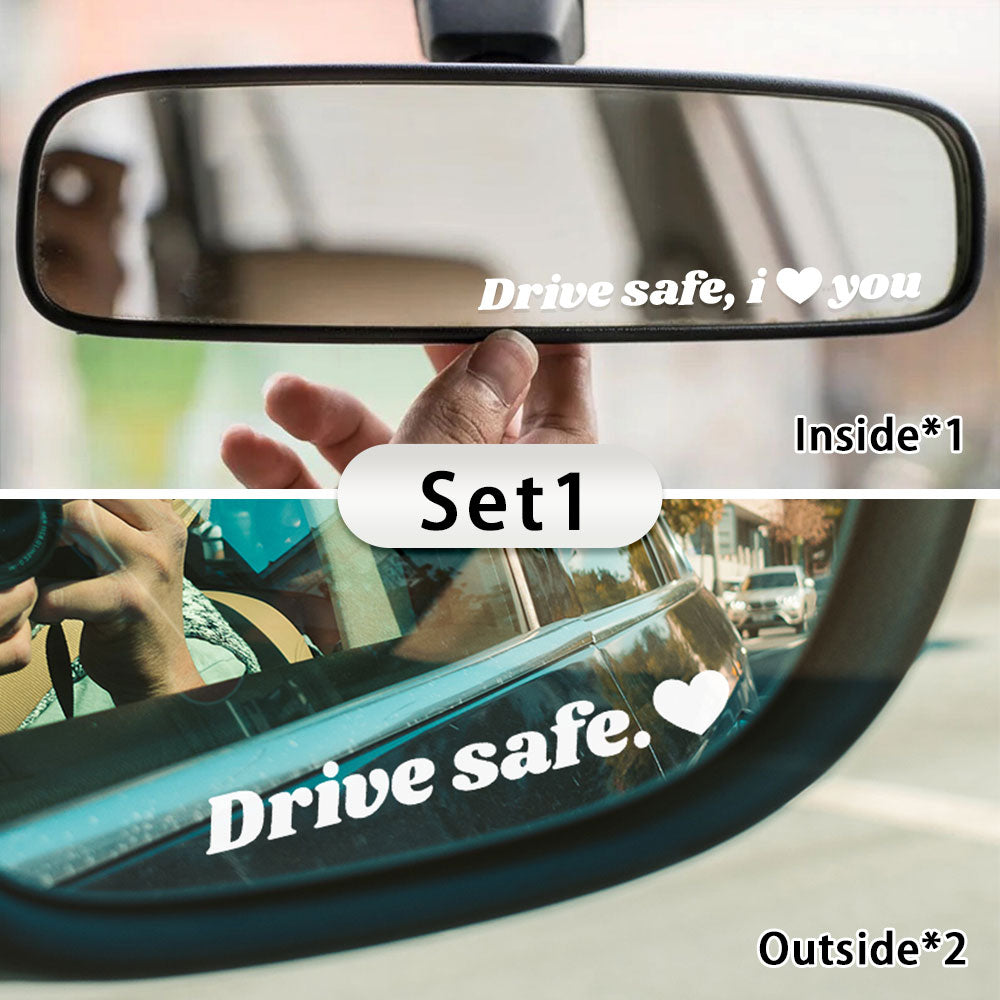 Drive Safe Car Mirror Decal Crystal Label Stickers For Your Love