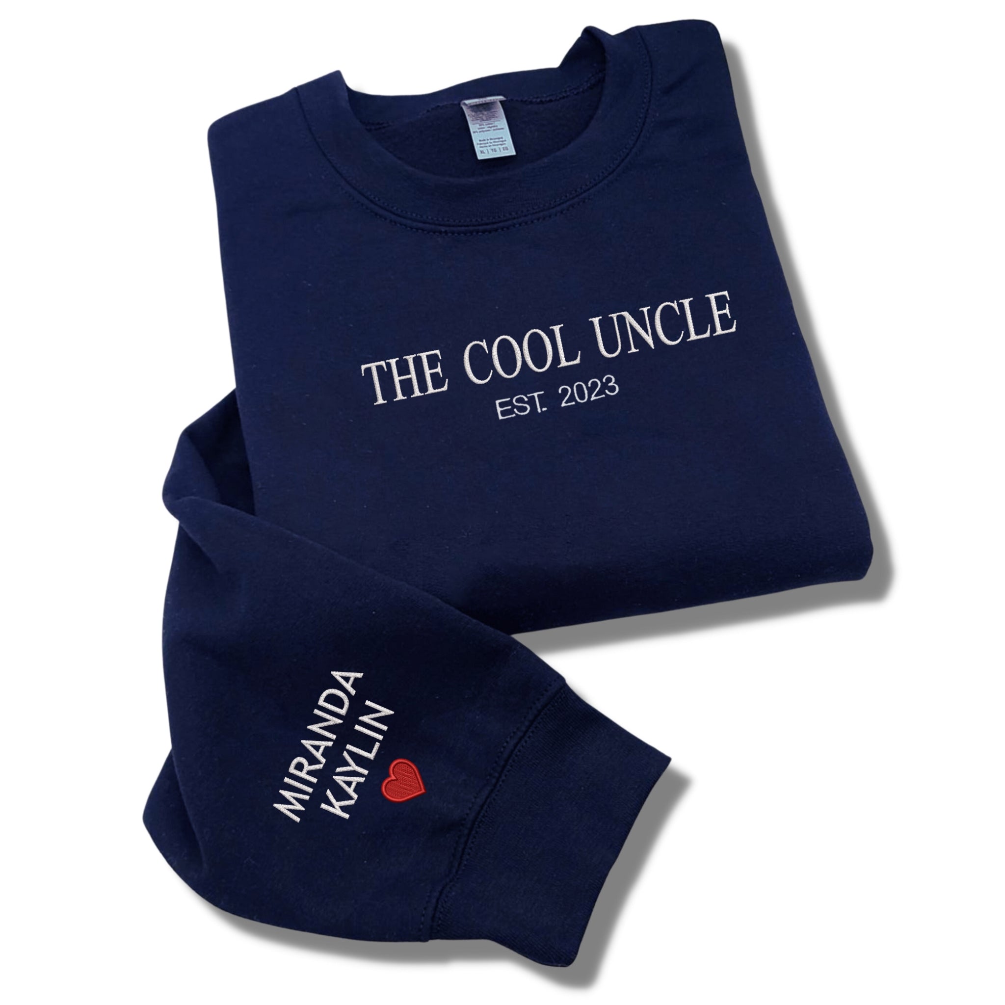 The Cool Uncle EST 2023 Crewneck Embroidered