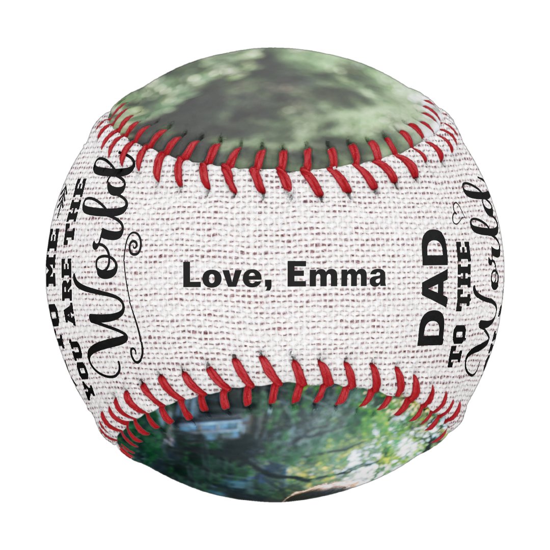 To Me You Are The World Custom Dad 2 Photo Collage Baseball