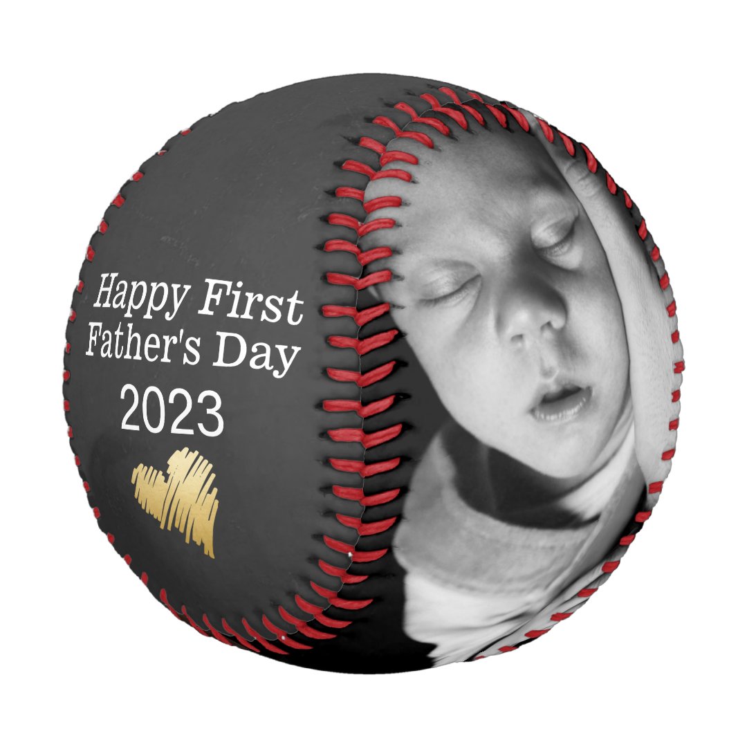 Happy First Fathers Day Personalized One of a Kind Baseball