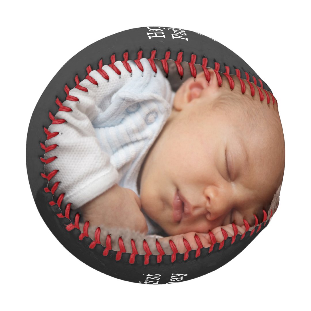 Happy First Fathers Day Personalized One of a Kind Baseball