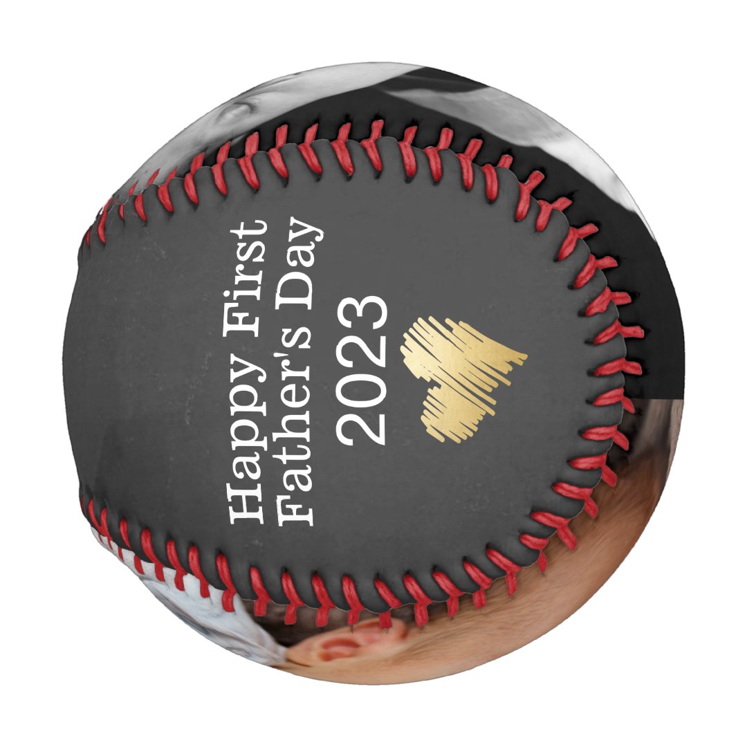 Happy First Fathers Day Personalized One of a Kind Baseball