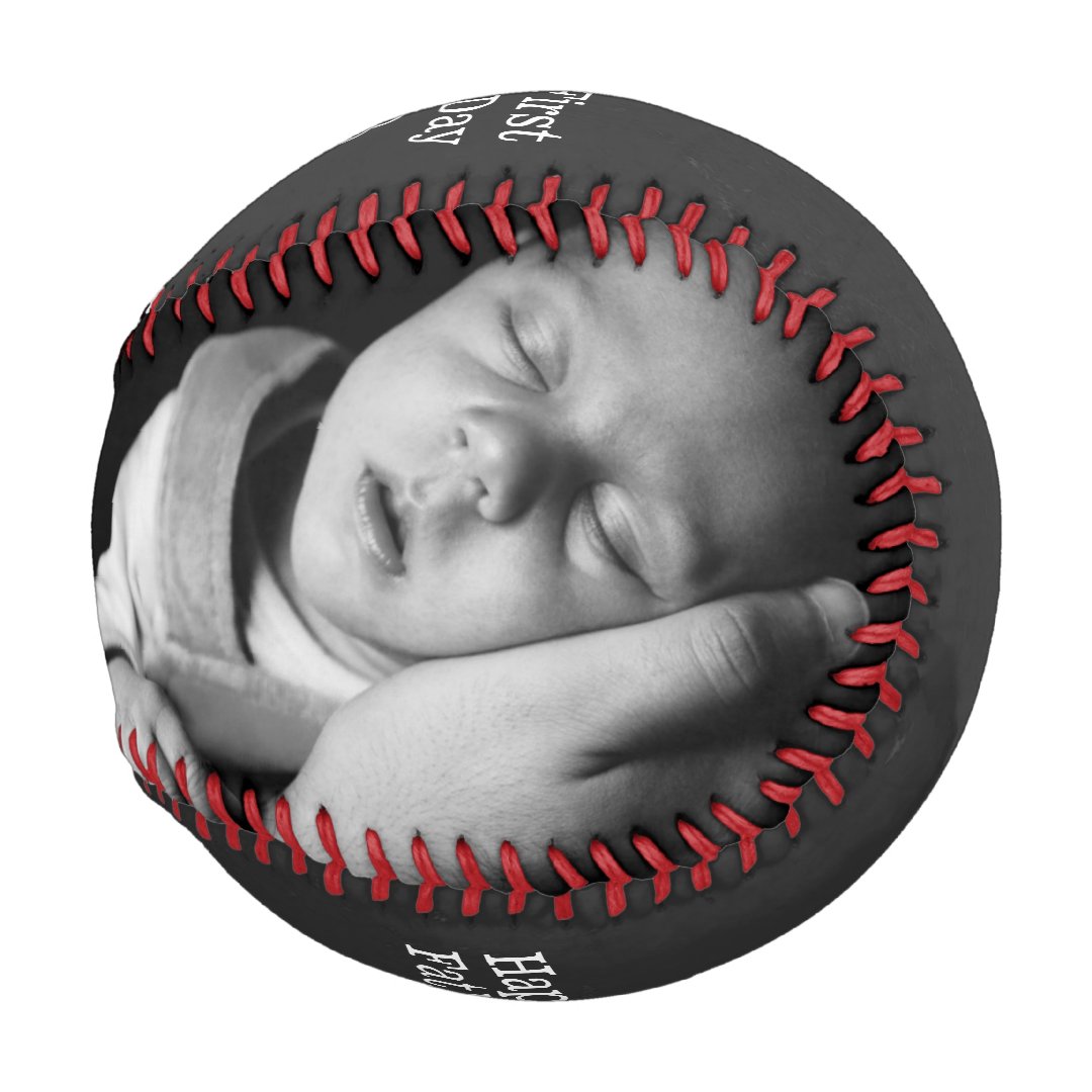 Happy First Fathers Day Personalized One of a Kind Baseball