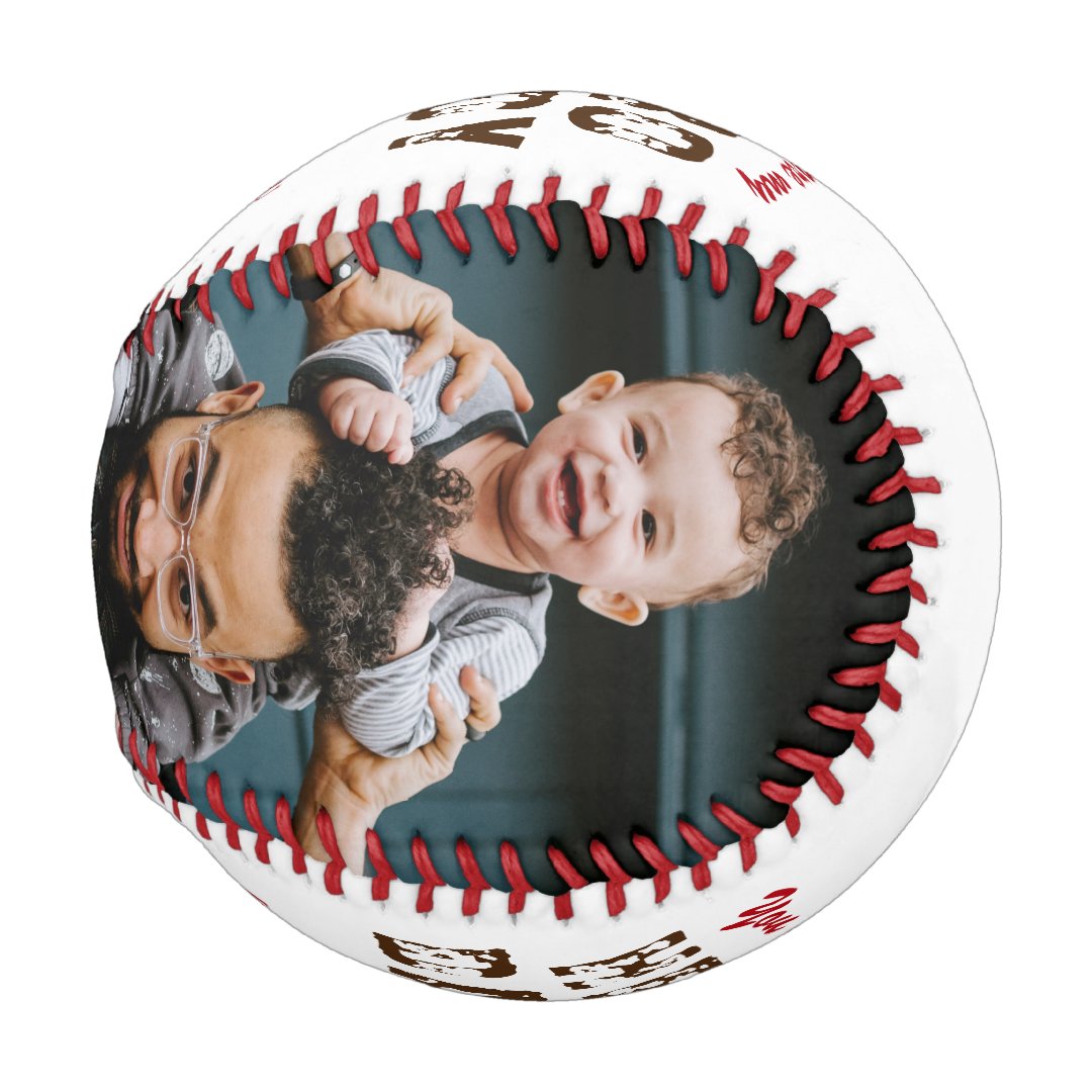 Hero Daddy Father's Day 2 Photo Collage Baseball