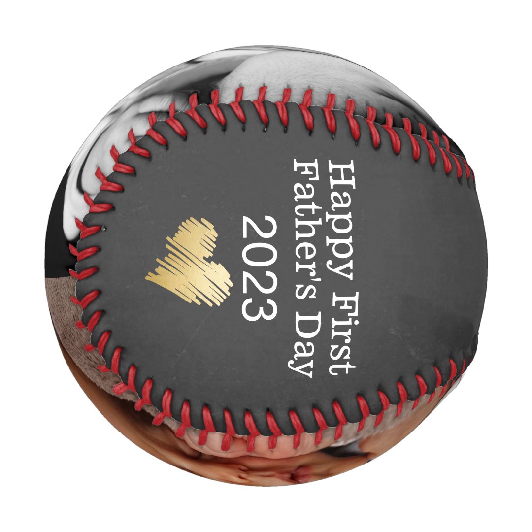 Happy First Fathers Day Personalized One of a Kind Baseball